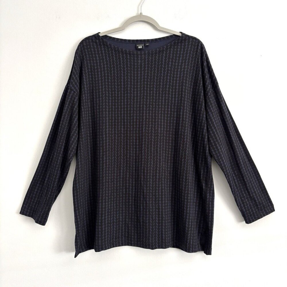 Marimekko Black and Gray Tunic Top